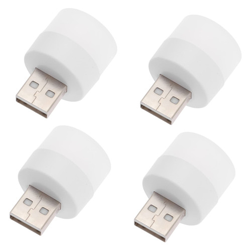 DOITOOL 4pcs Mini USB Light LED Rechargeable Lantern Mini Night Light Portable Reading Light Emergency Light Portable Light Plastic White Atmosphere Night Lamp Mini Night Lamp LED
