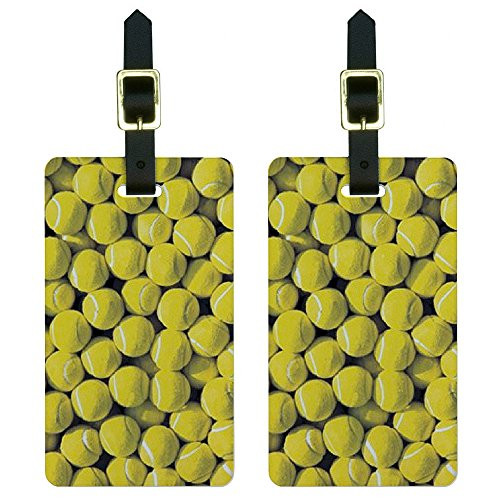 Graphics & More Tennis Balls Luggage Tags Suitcase Carry-on Id, White