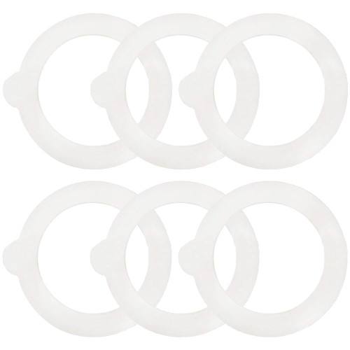 6PCS White Rubber Seals Rings Glass Jars Airtight Silicone Replacement Gaskets Sealing Rings for Clip Top Storage Jars Regular Mouth Canning Jars 3.75