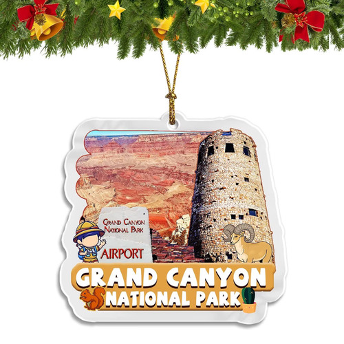 Grand Canyon National Park Christmas Ornament Acrylic Christmas Tree Pendant Decorations Classic Travel Souvenir Gift Collection -222