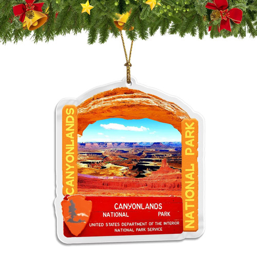 Canyonlands National Park Christmas Ornament Acrylic Christmas Tree Pendant Decorations Classic Travel Souvenir Gift Collection -646