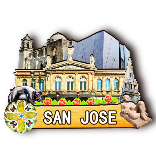 USA San Jose Wooden Magnet 3D Fridge Magnets Travel Collectible Souvenirs Decorations Handmade Crafts-2