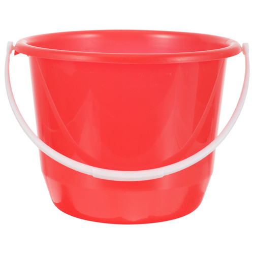 GANAZONO Red Bucket Plastic Containers Plastic Bucket with Handle Round Tub Portable Water Pail Utility Storage Bucket for Household Cleaning Supplies 5L Red Plastic Tub Round Plastic Tub