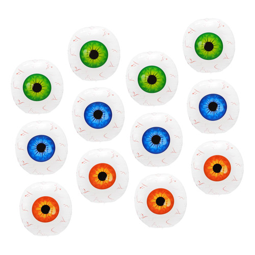 BESTOYARD 12pcs Eyeball Halloween Decor Halloween Balloons Ghost Decor Eyeball Balloon Decor Halloween Round Eyeball Decoration Halloween Scary Eyes Eyeball Balloon Set Balloon for Halloween