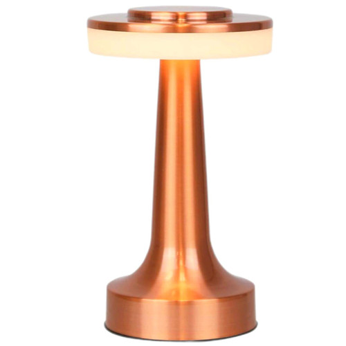 Brabola Touch Bedside Lamps, Battery Operated Table Lamps Portable Cordless Reading Lamp with 3 Brightness LED Rechargeable Nightstand Night Light for Kids Bedroom, Office, Restaurant (Rose Gold)