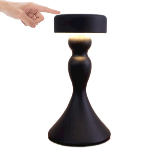 Brabola Cordless Table Lamps, Bedside Desk Lamp with Touch Sensor Battery Operated Bedroom Reading Lamp Rechargeable LED Night Light for Home, Office, Restaurant, Living Room, Dorm (Black)