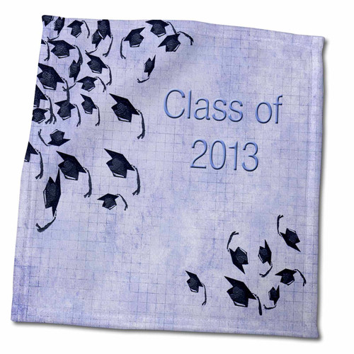 3dRose Graduation Caps in The Air, Square Textured Design, Purple - Towels (twl-101989-3) 3dRose Graduation Caps in The Air, Square Textured Design, Purple - Towels (twl-101989-3)