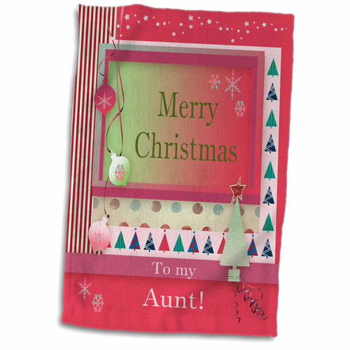 3dRose Christmas Tree, Ornaments, Snowfakes, and Stars, Merry Christmas,... - Towels (twl-154952-1)