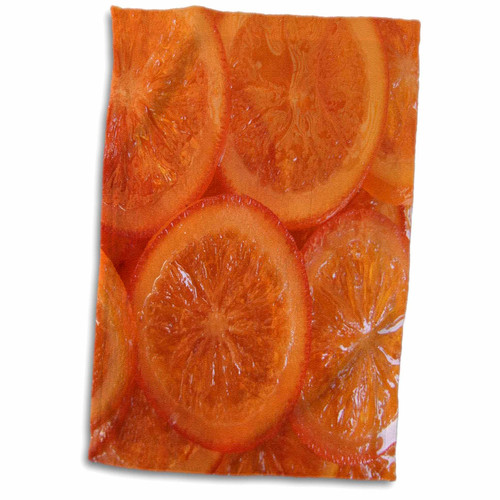 3dRose Candied Oranges macro food photography - sweet sugared orange fruit... - Towels (twl-162568-1)
