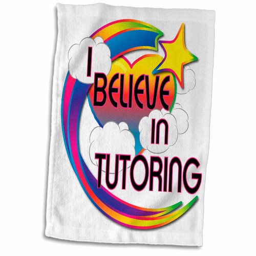 3dRose I Believe In Tutoring Cute Believer Design - Towels (twl-166980-1)