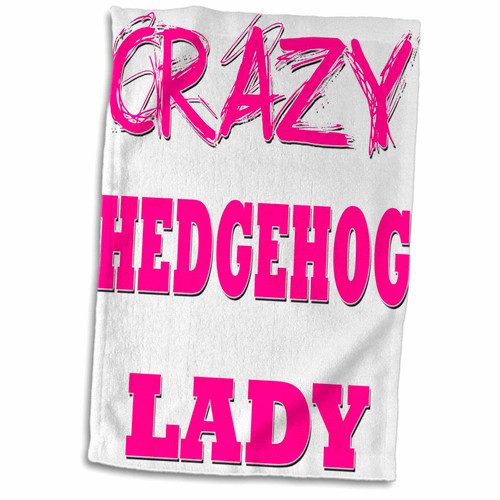 3dRose Blonde Designs Crazy Thumb Pointing Back Lady - Crazy Hedgehog Lady - Towels (twl-175102-1)