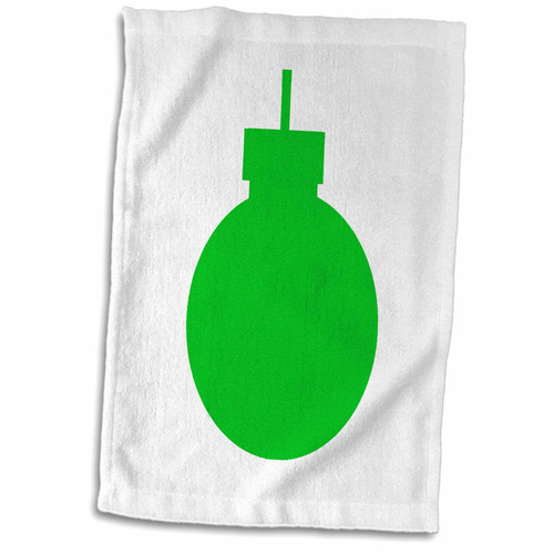 3dRose Susans Zoo Crew Holidays - Round Christmas Ornament Green - Towels (twl-182010-1)