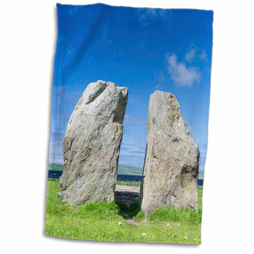 3dRose Neolithic stenness Watch Stone, Orkney Islands, Scotland. - Towels (twl-188772-1)