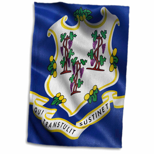 3dRose Carsten Reisinger - Illustrations - Connecticut State Flag - Towels (twl-216240-1)