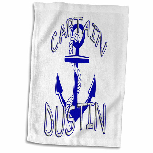 3dRose RinaPiro - Nautical Quotes - Captain Dustin. Personalized quotes. - Towels (twl-216605-1) 3dRose RinaPiro - Nautical Quotes - Captain Dustin. Personalized quotes. - Towels (twl-216605-1)
