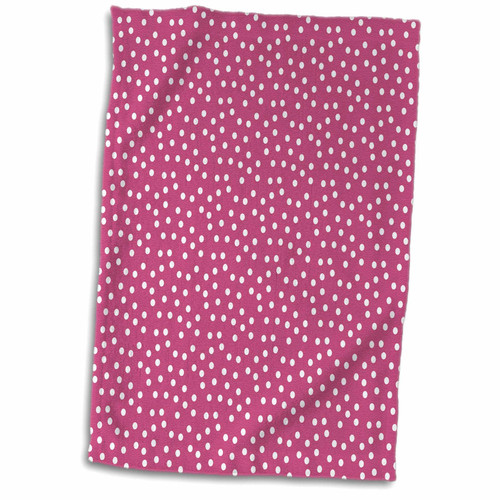 3dRose Anne Marie Baugh - Confetti - Pink and White Confetti - Towels (twl-222294-1)