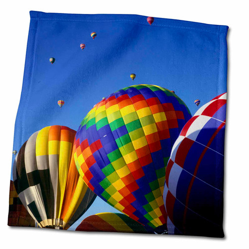3dRose Hot Air Balloons. Albuquerque Balloon Festival, New Mexico - Towels (twl-231263-3)