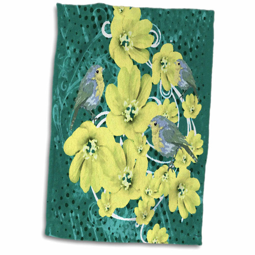 3dRose SmudgeArt Designs 2016 - Tropical Lemon Floral - Towels (twl-239336-1) 3dRose SmudgeArt Designs 2016 - Tropical Lemon Floral - Towels (twl-239336-1)