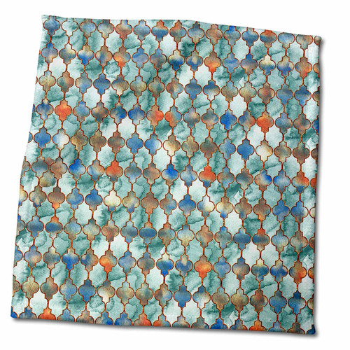 3dRose Luxury Trendy Grey Colorful Moroccan Arabic Quatrefoil Tile Pattern - Towels (twl-268953-3) 3dRose Luxury Trendy Grey Colorful Moroccan Arabic Quatrefoil Tile Pattern - Towels (twl-268953-3)