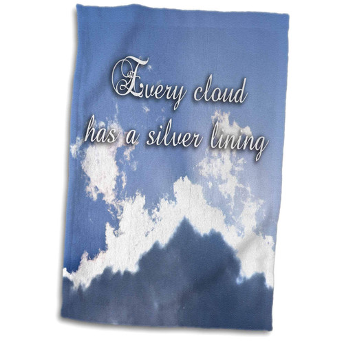 3dRose Blue Sky, Grey Cloud. Every Cloud has a Silver Lining - Towels (twl-303096-1) 3dRose Blue Sky, Grey Cloud. Every Cloud has a Silver Lining - Towels (twl-303096-1)