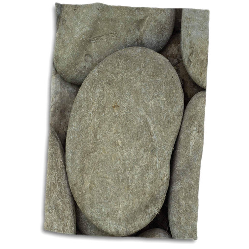 3dRose Image of a Pile of Round Pebbles of Grey Color. Stone Background - Towels (twl-311705-1)