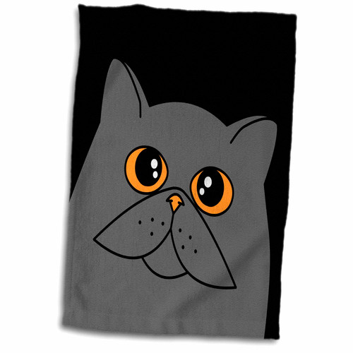 3dRose Janna Salak Designs Cats - The Curious Cat Grey with Orange Eyes Black - Towels (twl-31219-1) 3dRose Janna Salak Designs Cats - The Curious Cat Grey with Orange Eyes Black - Towels (twl-31219-1)