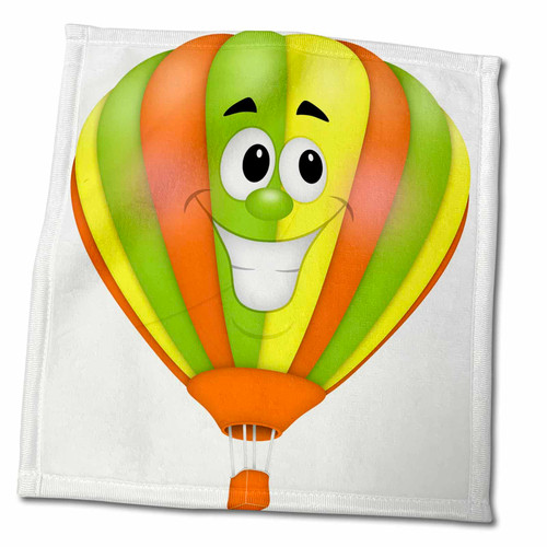 3dRose Cute Orange, Yellow, Green Hot Air Balloon Illustration - Towels (twl-341655-3) 3dRose Cute Orange, Yellow, Green Hot Air Balloon Illustration - Towels (twl-341655-3)