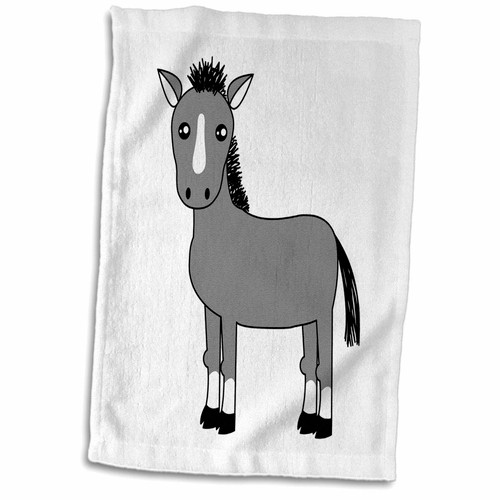 3dRose Janna Salak Designs Farm Animals - Cute Grey Horse - Towels (twl-57136-1) 3dRose Janna Salak Designs Farm Animals - Cute Grey Horse - Towels (twl-57136-1)