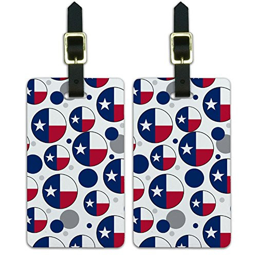 Graphics & More Luggage Suitcase Carry-on Id Tags Texas State Flag, White