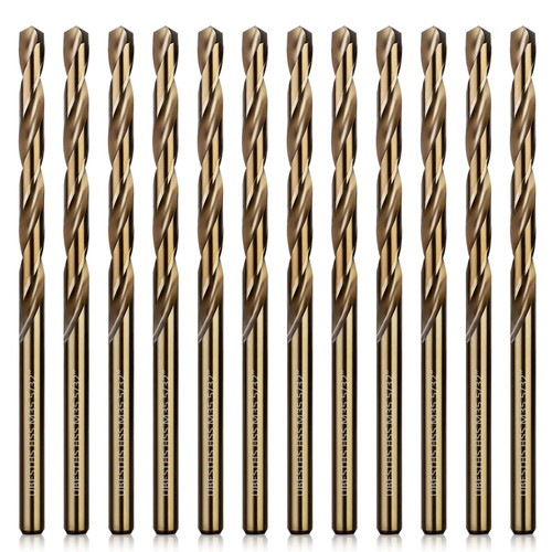 UBESTHS 5/32" Cobalt Drill Bits 12Pcs, M35 HSS Metal Drill Bit Set with Storage Case for Hard Metal, Stainless Steel, Cast Iron