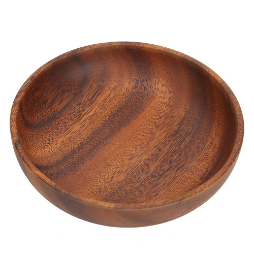 Wooden Salad Bowl, Wood Snack Dish Fruit Food Salad Soup Bowl for Home Coffee Shop Use, Great for Fruit, Food, Salads, Mixing & Serving Bowls (12*3.5cm), Salad Bowls Salad Bowl Wooden Bowls Woode