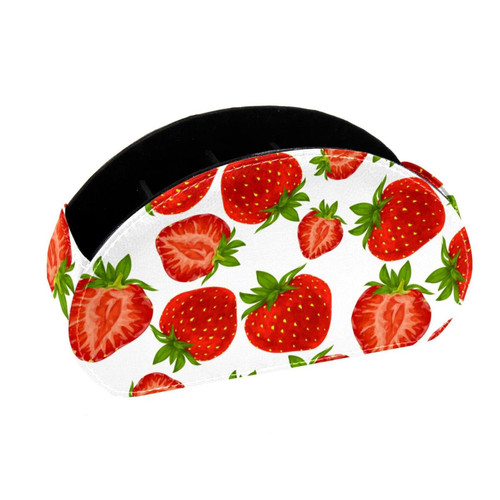 Lyetny Desktop Pen & Pencil Storage Cups Red Strawberry Pattern Pen Organizer Makeup Brush Holders Pencil Cup for Office College Home