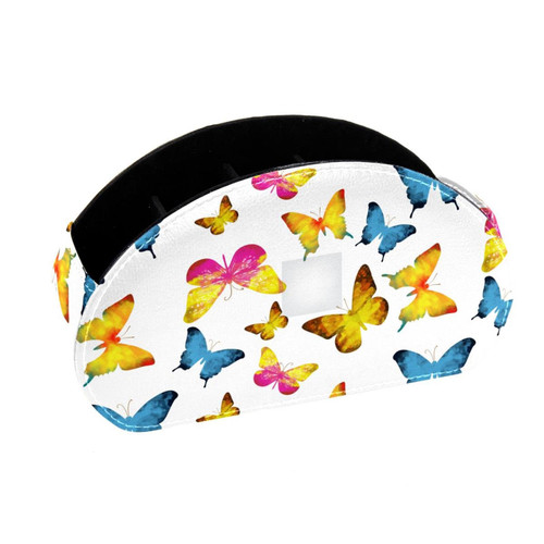 Lyetny Desktop Pen & Pencil Storage Cups Colorful Watercolor Butterfly Pen Organizer Makeup Brush Holders Pencil Cup for Office College Home