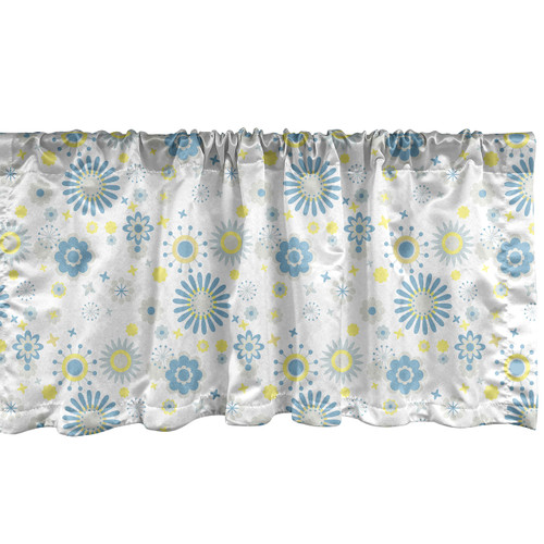 Ambesonne Yellow and Blue Window Valance, Spring Nature Inspired Pattern Flower Scrapbook Style, Curtain Valance for Kitchen Bedroom Decor with Rod Pocket, 54" X 12", Grey Yellow Ambesonne Yellow and Blue Window Valance, Spring Nature Inspired Pattern Flower Scrapbook Style, Curtain Valance for Kitchen Bedroom Decor with Rod Pocket, 54" X 12", Grey Yellow