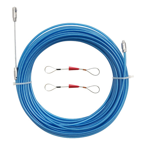 VGongTech 10m 33 Feet Electrical Fish Tape Wire Puller Kit Through Wall Wire Threader Fish Cable Fastener Stainless Steel Wire Cable Puller Wire Guide Device