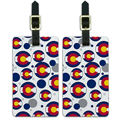 Graphics & More Luggage Suitcase Carry-on Id Tags Colorado State Flag, White
