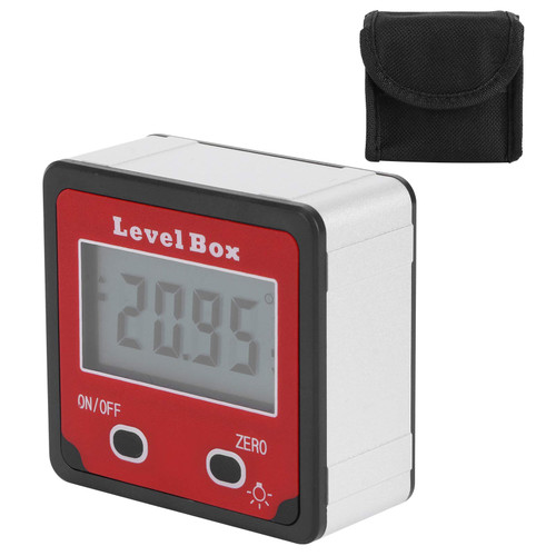 Digital Inclinometer Mini Level Angle Meter Gauge Protractor for Carpentry Architecture - Red,Woodworking Tools, Level Angle Meter, Level Angle Gauge, Angle Finder, Inclinometer