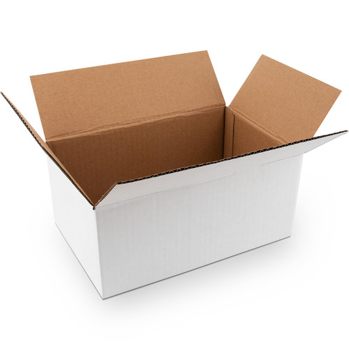 Golden State Art 9x6x4 Inches White Shipping Boxes 28 Pack, Corrugated Cardboard Box for Small Business Mailing Shipping and Storage
