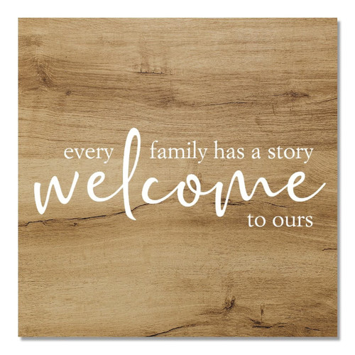 Wooden Pallet Sign Every Family Has A Story Welcome To Ours Rustic Classic Style Wood Plank Hanging Plaque Wooden Pallet Sign With Ropes Door Hanger Sign Door Hanger Plaque For Farmhouse Cabin Table