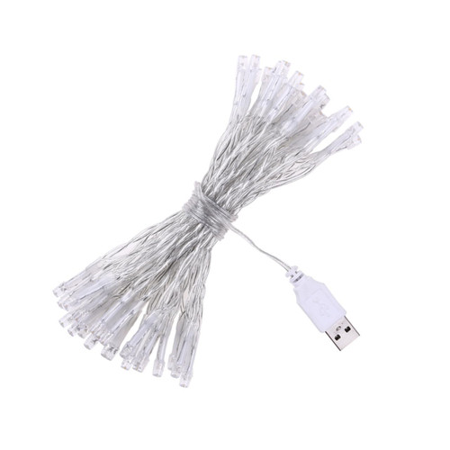 BESTOYARD 1pc String Christmas Decor Rechargeable String Lights Colored String Lights USB Charging String Lights Decorative String Lights LED String Lights Light Post Decorate Yellow LED USB