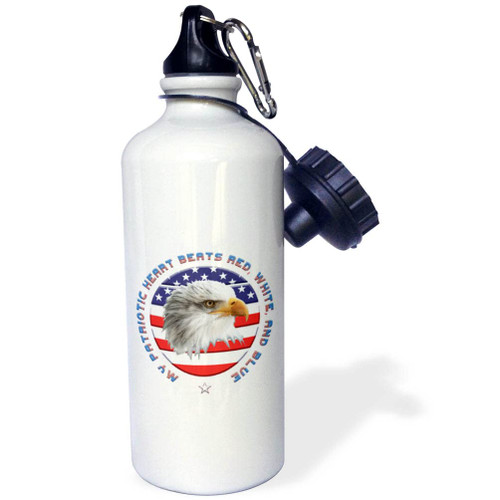 3dRose American flag, bald eagle. Patriotic gift My patriotic heart... - Water Bottles (wb-362810-1) 3dRose American flag, bald eagle. Patriotic gift My patriotic heart... - Water Bottles (wb-362810-1)