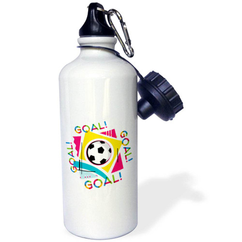 3dRose Soccer football ball, colorful text Goal, Goal, Goal, Goal... - Water Bottles (wb-364196-1) 3dRose Soccer football ball, colorful text Goal, Goal, Goal, Goal... - Water Bottles (wb-364196-1)