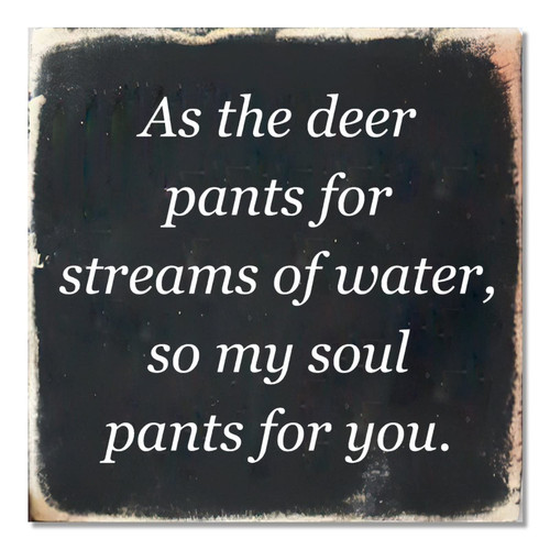Rustic Wood Pallet Sign As The Deer Pants for Streams of Water Shabby Wooden Sign Plaque Wood Plank Hanging Sign Distressed Look Wall Decor Home Decor for Farmhouse Table Office