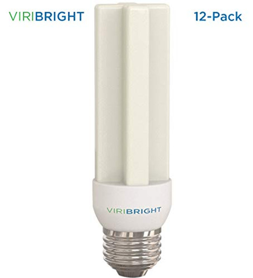 1500 Lumen LED Bulbs, Viribright Non-Dimmable Frosted Light Bulb: 2700-Kelvin, 10 Watt (100 Watt Equivalent), E26 Medium Screw Base, Warm White, 12-Pack