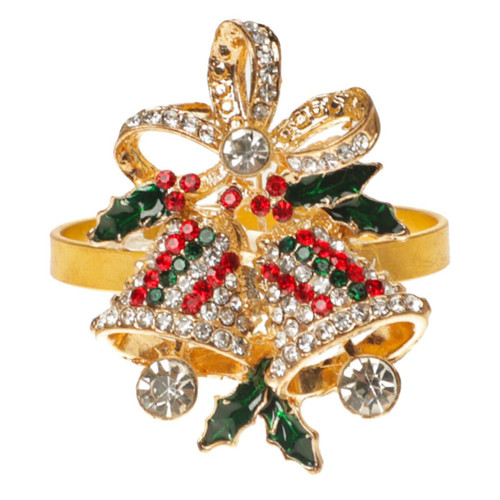BESTOYARD 1pc Christmas Napkin Buckle Home Decoration Napkin Holder for Table Christmas Decor Rhinestone Serviette Rings Christmas Napkin Rings Holiday Napkin Ring Party Napkin Decor Candle