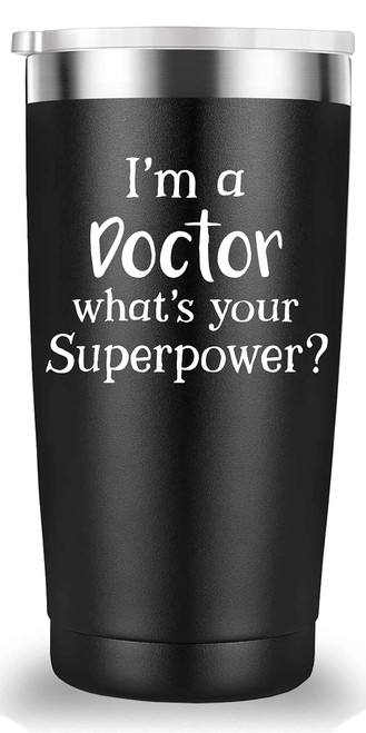 Mamihlap I'm a Doctor What's Your Superpower Travel Mug Tumbler.Doctor Gifts for Men Women MD Med Medical School Graduation.Funny Doctor,Doctor Appreciation,Doctor Retirement Gifts.(20 oz Black) Mamihlap I'm a Doctor What's Your Superpower Travel Mug Tumbler.Doctor Gifts for Men Women MD Med Medical School Graduation.Funny Doctor,Doctor Appreciation,Doctor Retirement Gifts.(20 oz Black)