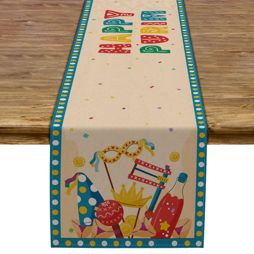 Pudodo Happy Purim Table Runner Jewish Carnival Hamantaschen Gragger Masque Festival Holiday Party Kitchen Dinning Home Decoration Pudodo Happy Purim Table Runner Jewish Carnival Hamantaschen Gragger Masque Festival Holiday Party Kitchen Dinning Home Decoration