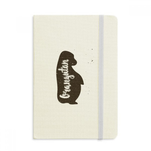 Orangutan Black And White Animal Notebook Official Fabric Hard Cover Classic Journal Diary