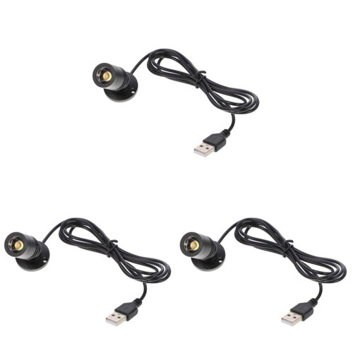 Uonlytech Led Track Lighting 3 Pack Jewelry Showcase Small LED Spot Light Indoor USB Small LED Spotlight USB- Powered Small Spotlight for Jewelry Spotlight- USB Powered Led Furniture
