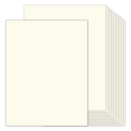 100 Sheets Cream Cardstock 8.5 x 11 Ivory Paper, Goefun Off White Card Stock Printer Paper for Cards Making, Office Printing, Paper Crafting